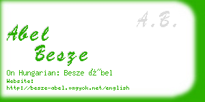 abel besze business card